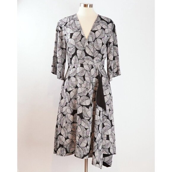 Natori Leaves of Paradise Asymmetrical Dress - Size 6 - EUC - Picture 1 of 8